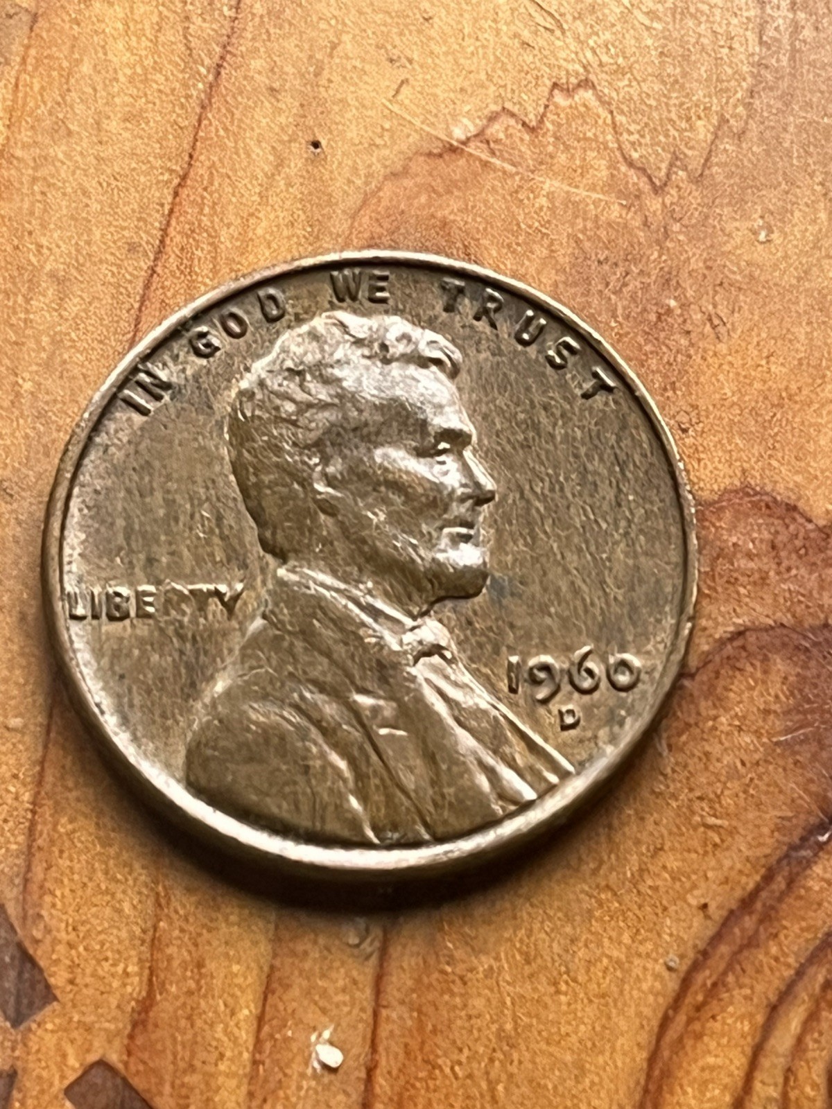 1960 D Lincoln Memorial Cent Small Date - Struck through Grease?