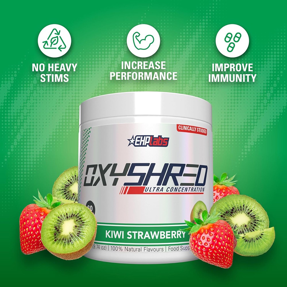 Thermogenic Fat Burner Pre-Workout Powder, Kiwi Strawberry, 60 Servings