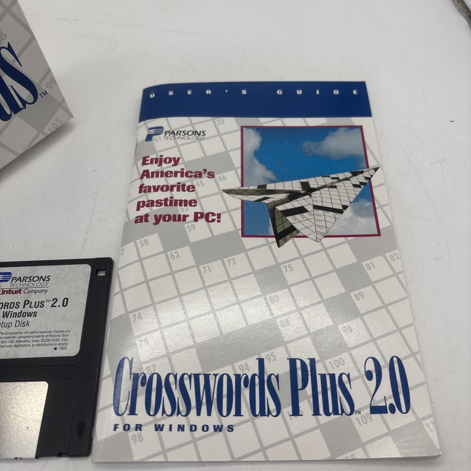 “Crosswords Plus” 2.0 Parsons Technology Computer Game Software Complete