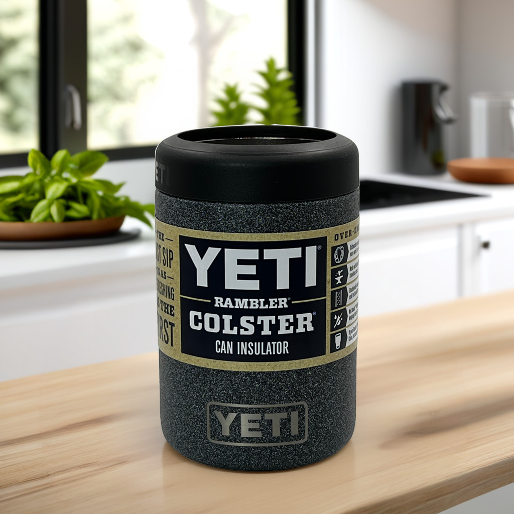 Yeti Rambler 12 oz Colster Black Stone Limited Edition Stone Texture Fast Ship