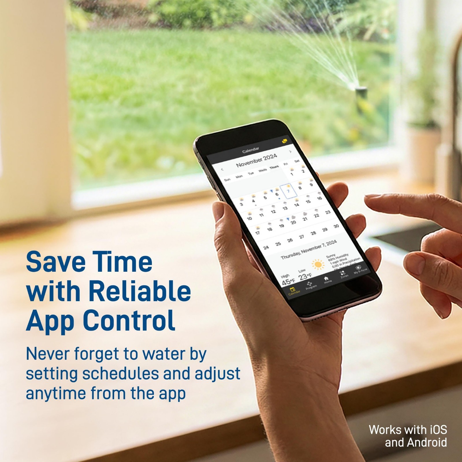 Smart WiFi Indoor Sprinkler Controller - 8-Zone Irrigation System - App Control,