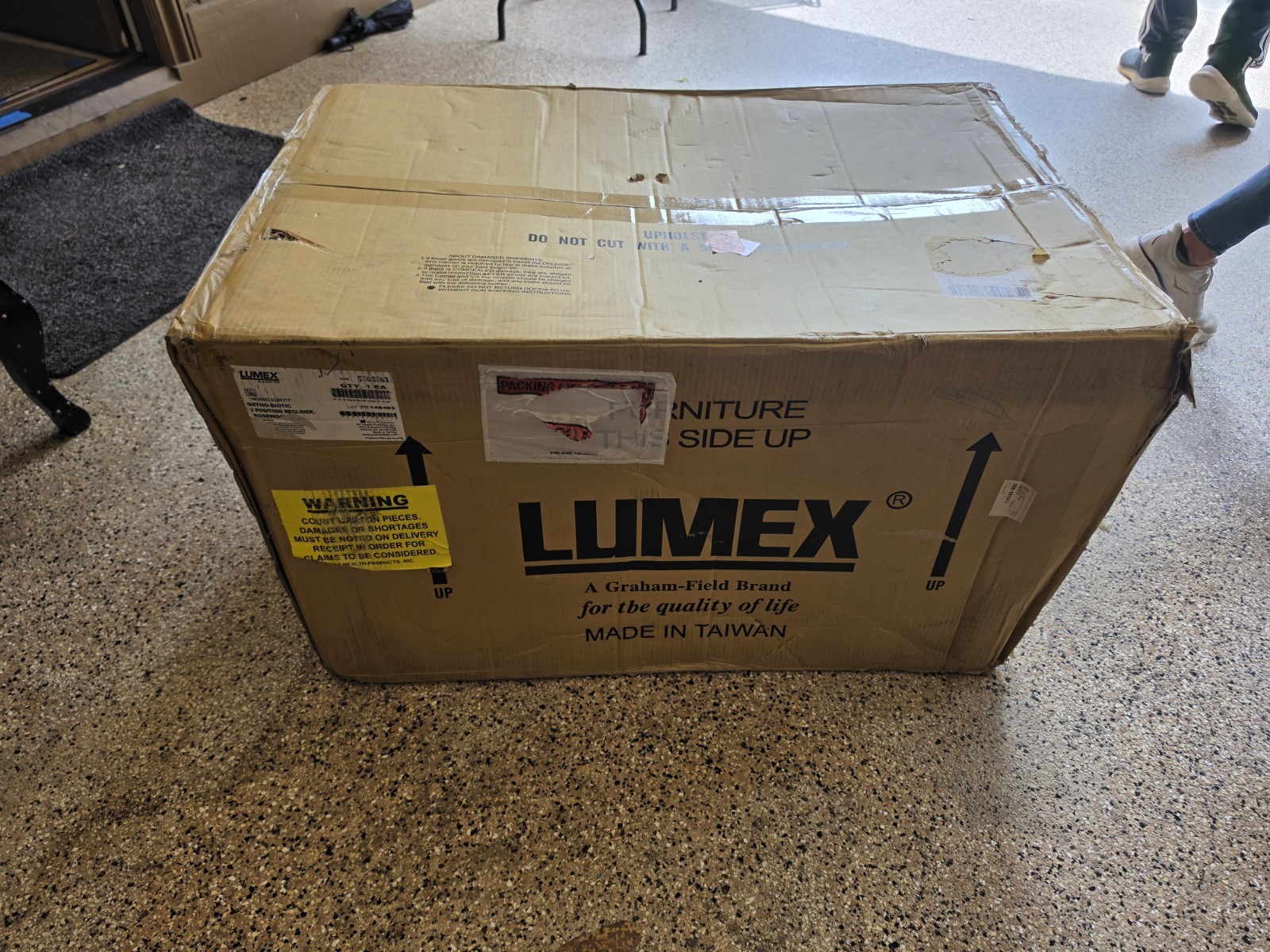 NEW Lumex 574G Three 3 Position Recliner Geri Chair Rosewood 574G863