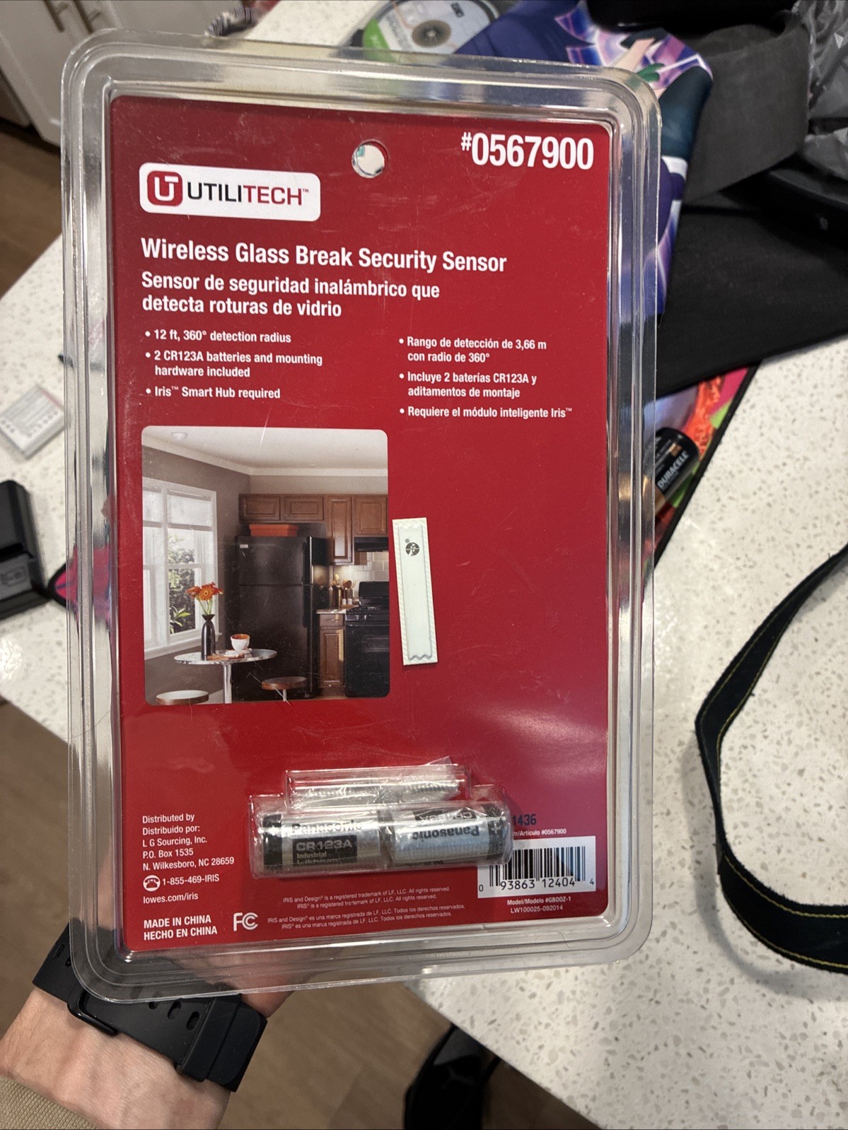 Utilitech Wireless Glass Break Security Sensor 0567900 Lowes Iris