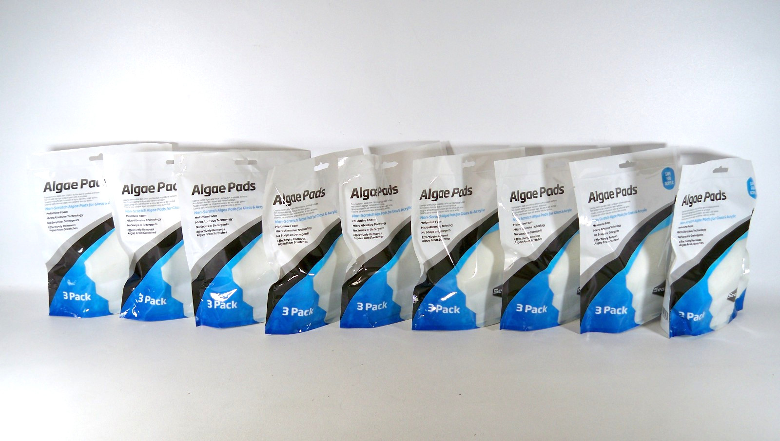 NEW Seachem Non-Scratch Algae Pads for Glass & Acrylic Aquariums 16pc (9ct, 3ea)