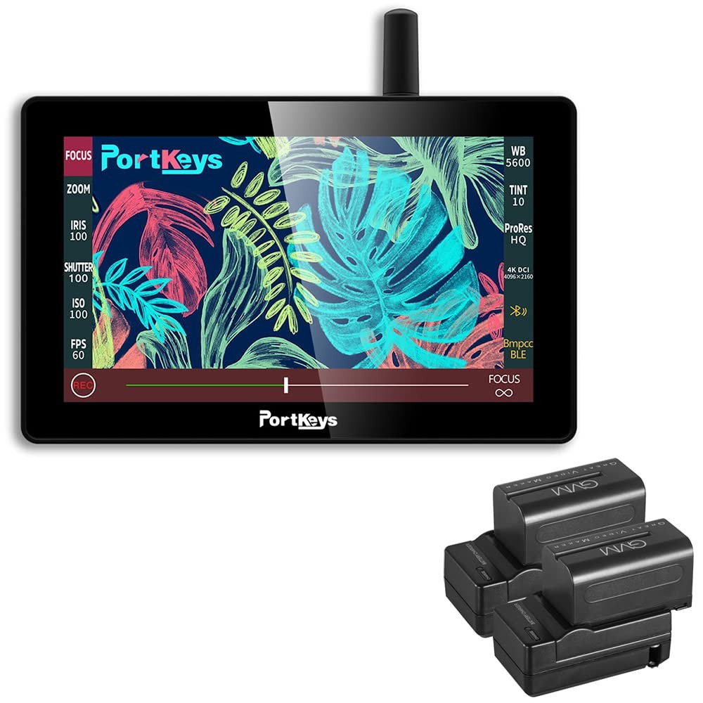 PORTKEYS LH5P 5.5" 4K HDMI Touchscreen Monitor with Camera Control Bundle