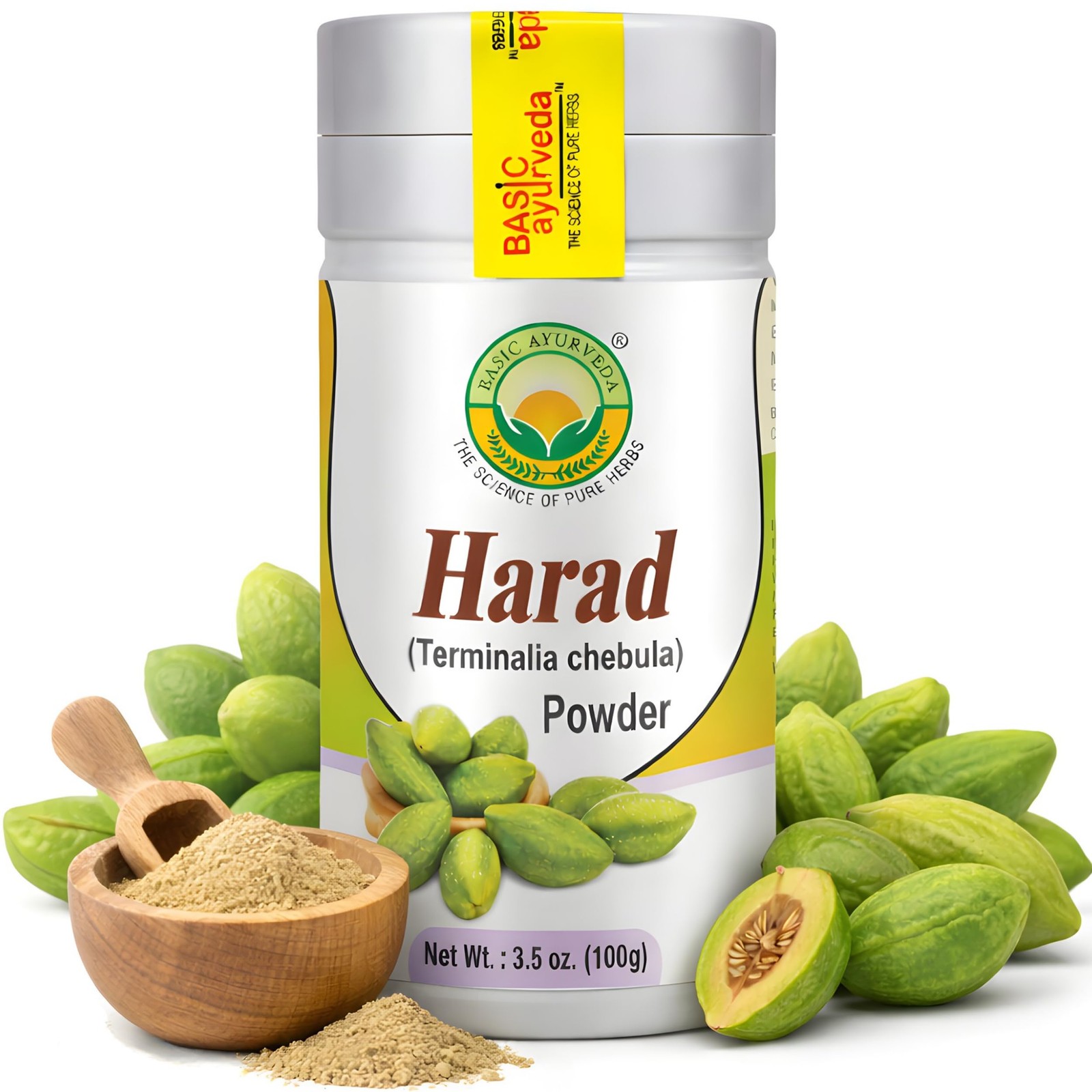 Haritaki (Harad) Powder | 3.53 Oz Ounce (Pack of 1) Polvo de Haritaki (Harad)