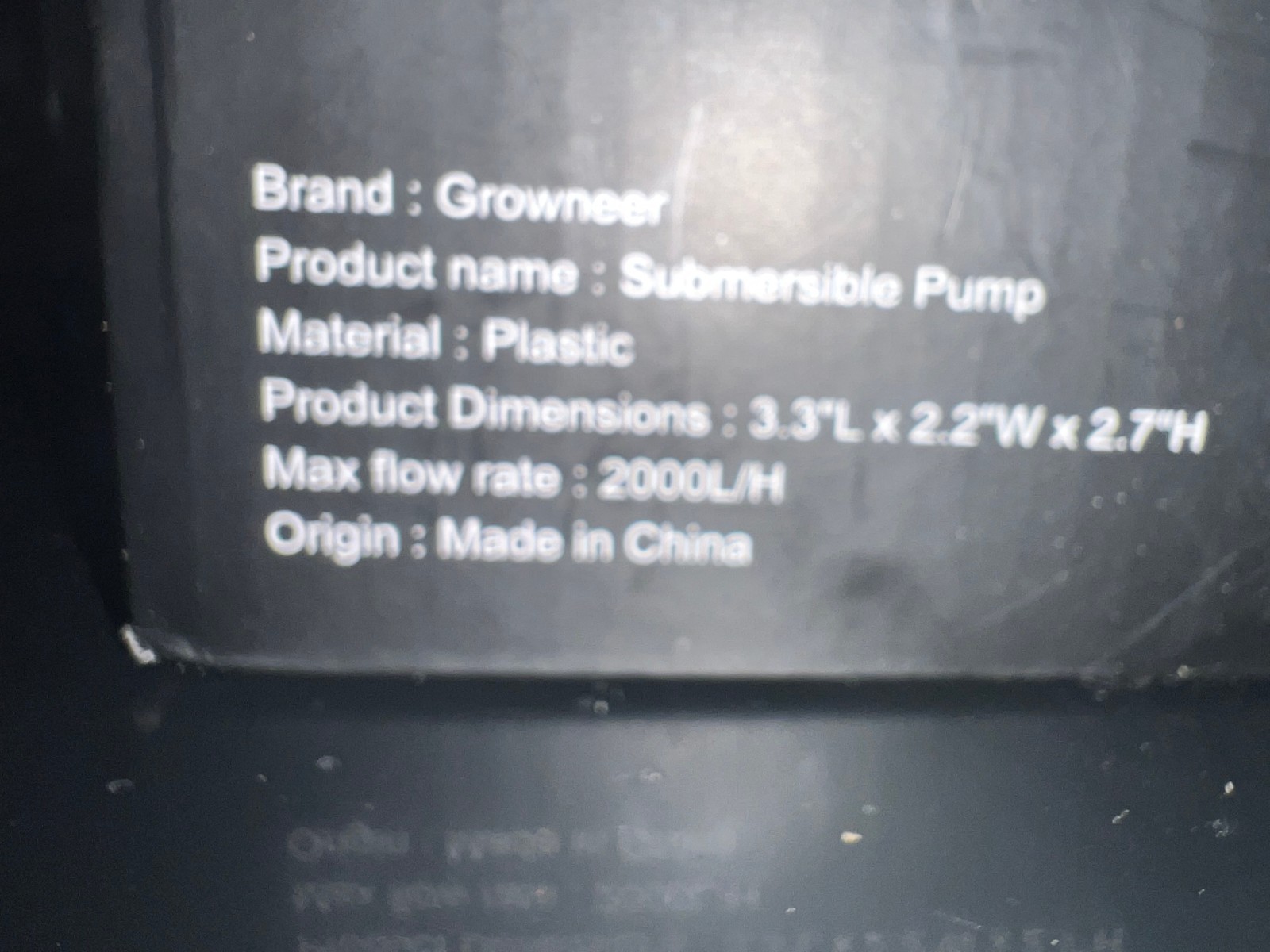Growneer Submersible Pump 550GPH