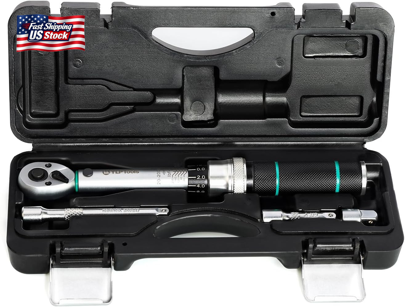 1/4-Inch Drive Click Torque Wrench Set, 20–200 In-Lb (2.26–22.6 Nm), ±3% Accurac