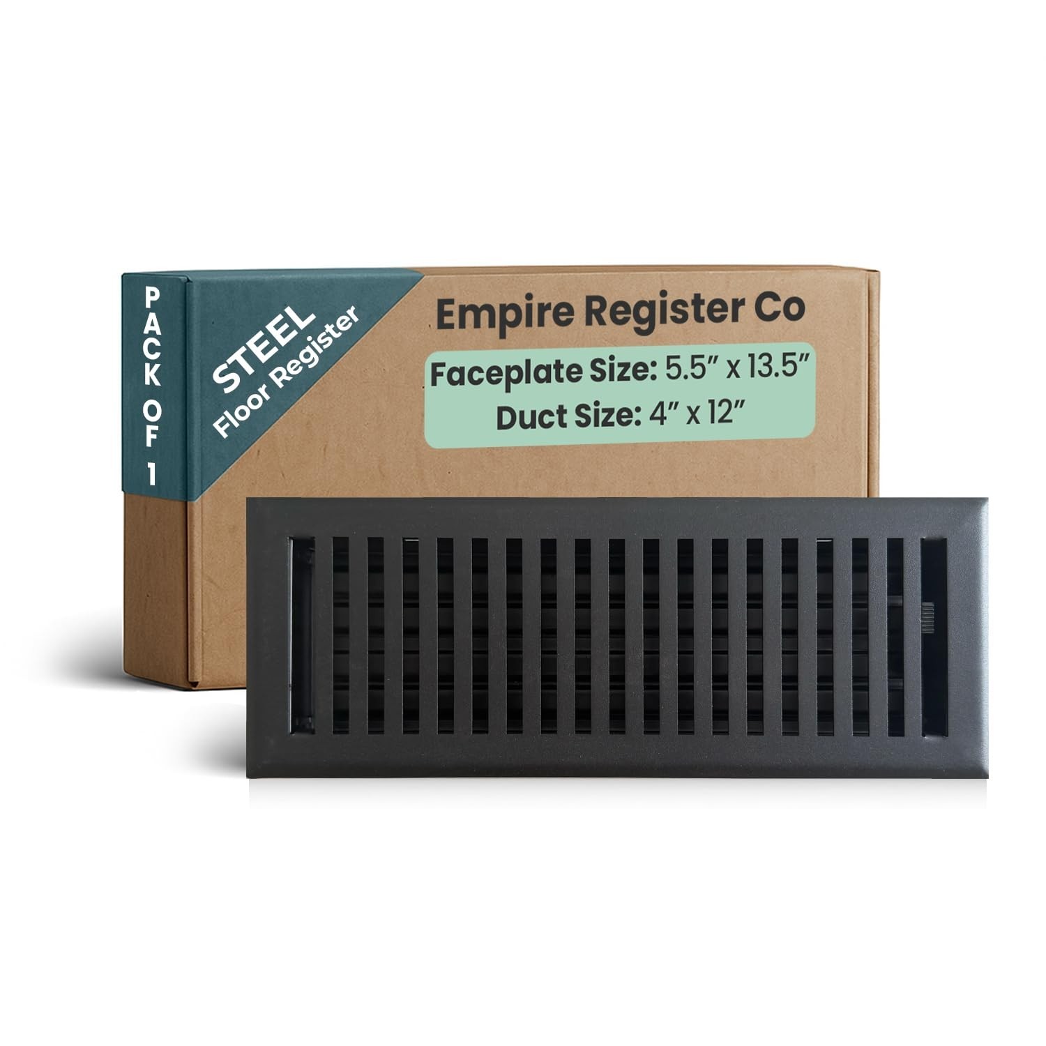 Empire Register Co. 4" x 12" Premium Vent Covers for Home Floor Only, Metal D...