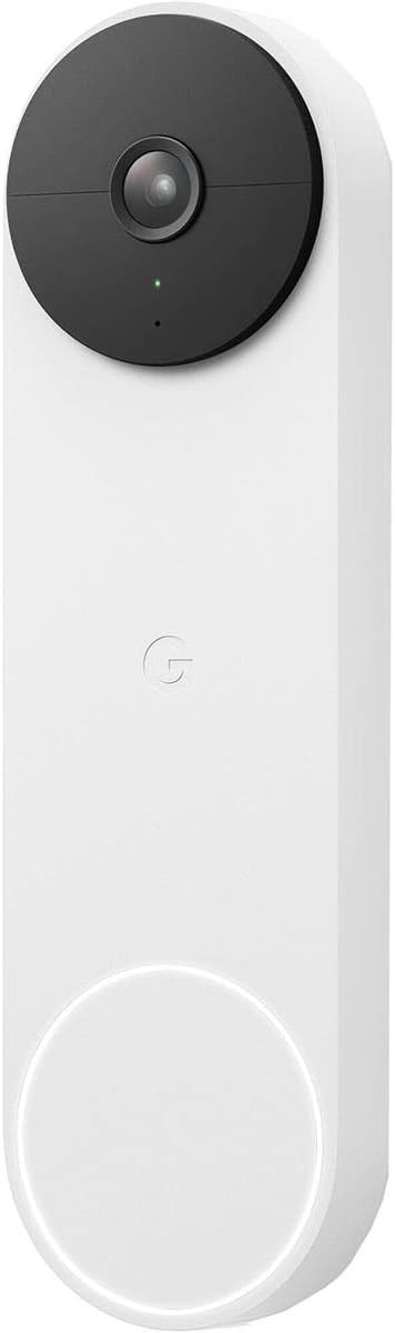 Google Nest GA01318-US Smart Video Doorbell Snow HD Resolution Battery Powered