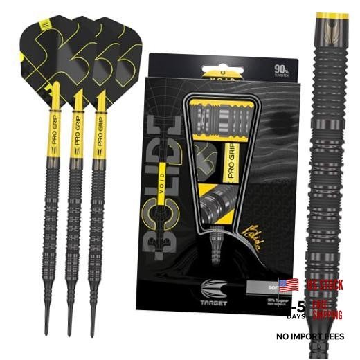 Bolide Void 10 90% Tungsten Soft Tip Darts Set 18G Black