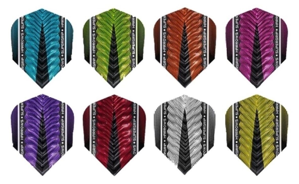 5 New Sets Harrows Supergrip X Standard Dart Flights - Select Color