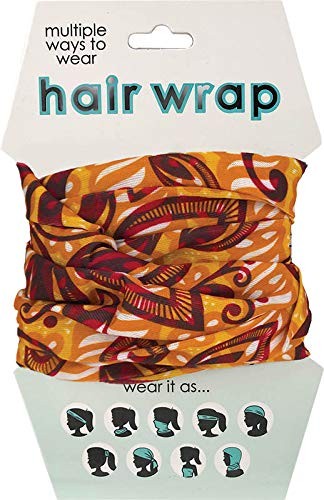 Spoontiques Gold Maroon Floral Hair Wrap Multifunctional Bandanna Headband Hair