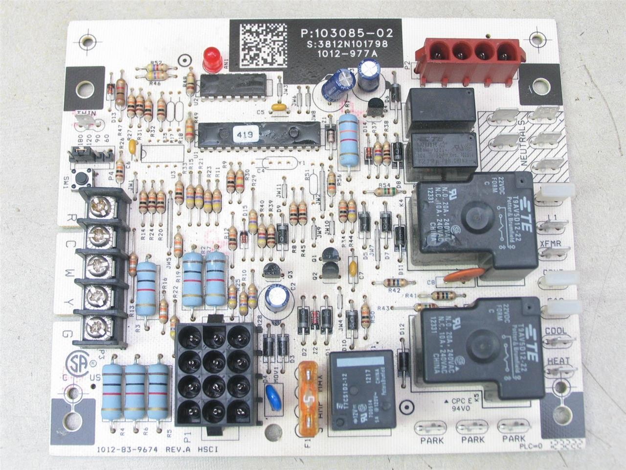 Honeywell LENNOX 103085-02 Furnace Control Circuit Board 1012-977A
