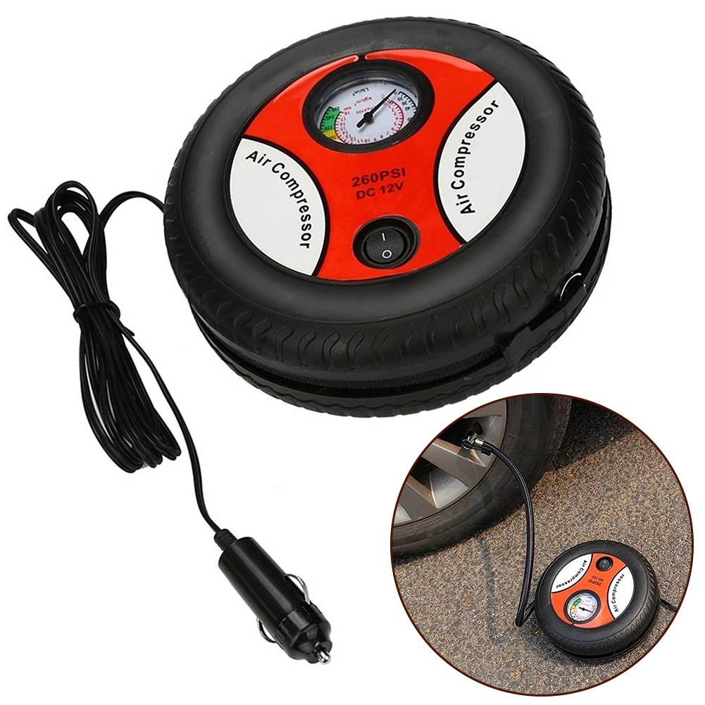 Suitable for Car Tires 12V Portable Air Compressor Wheel Inflator Pump