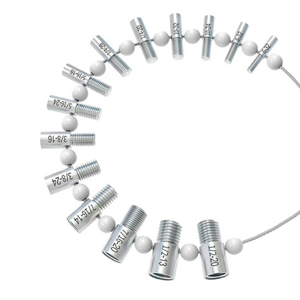 26 Piece Thread Gauge Set for Nut Bolt Size Identification Professional Quality