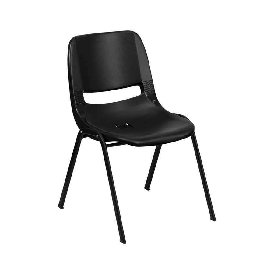 Flash Furniture  Stacking Chairs - RUT-12-PDR-BLACK-GG