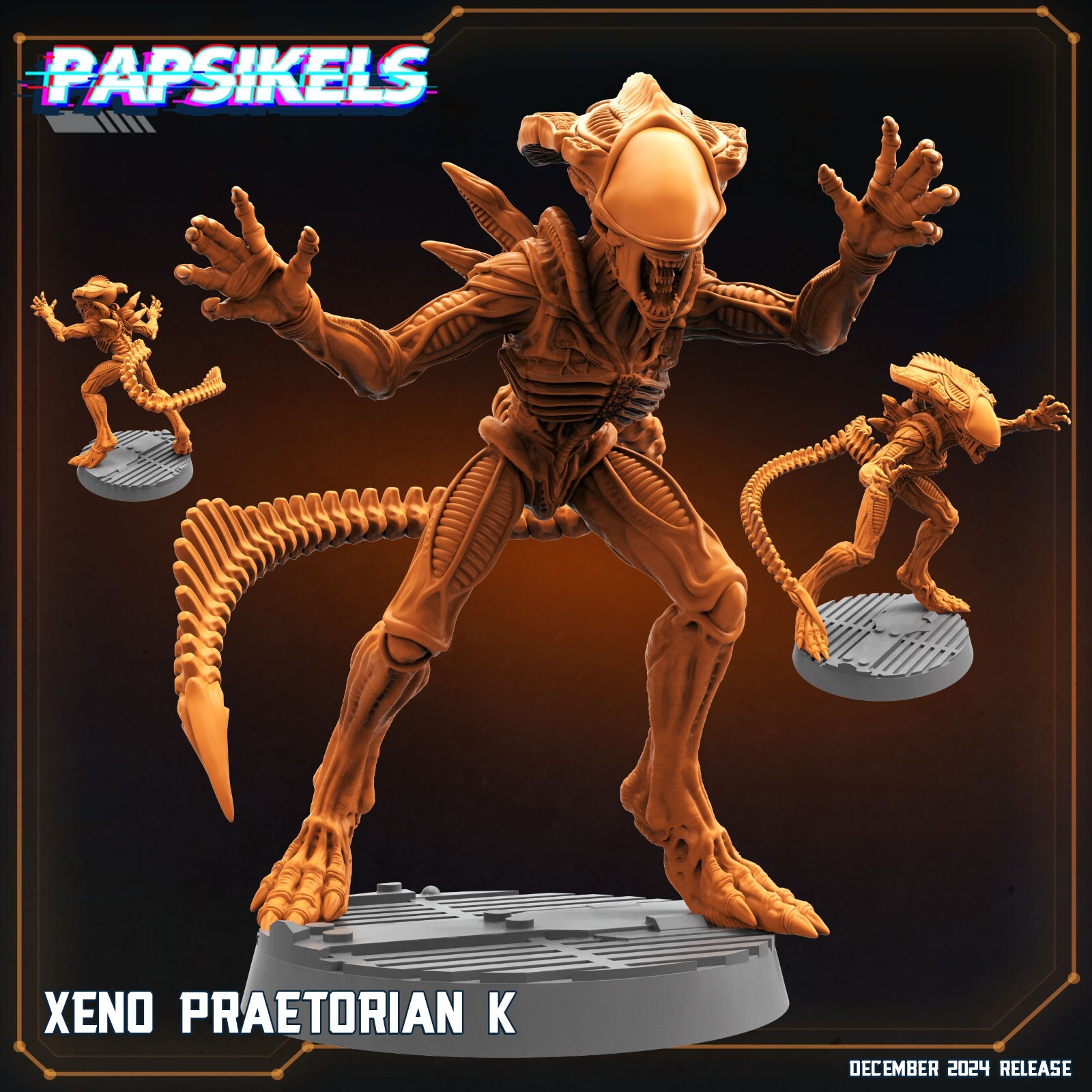 Xeno Praetorian K Papsikels Miniature AvP, Aliens, Xenomorph