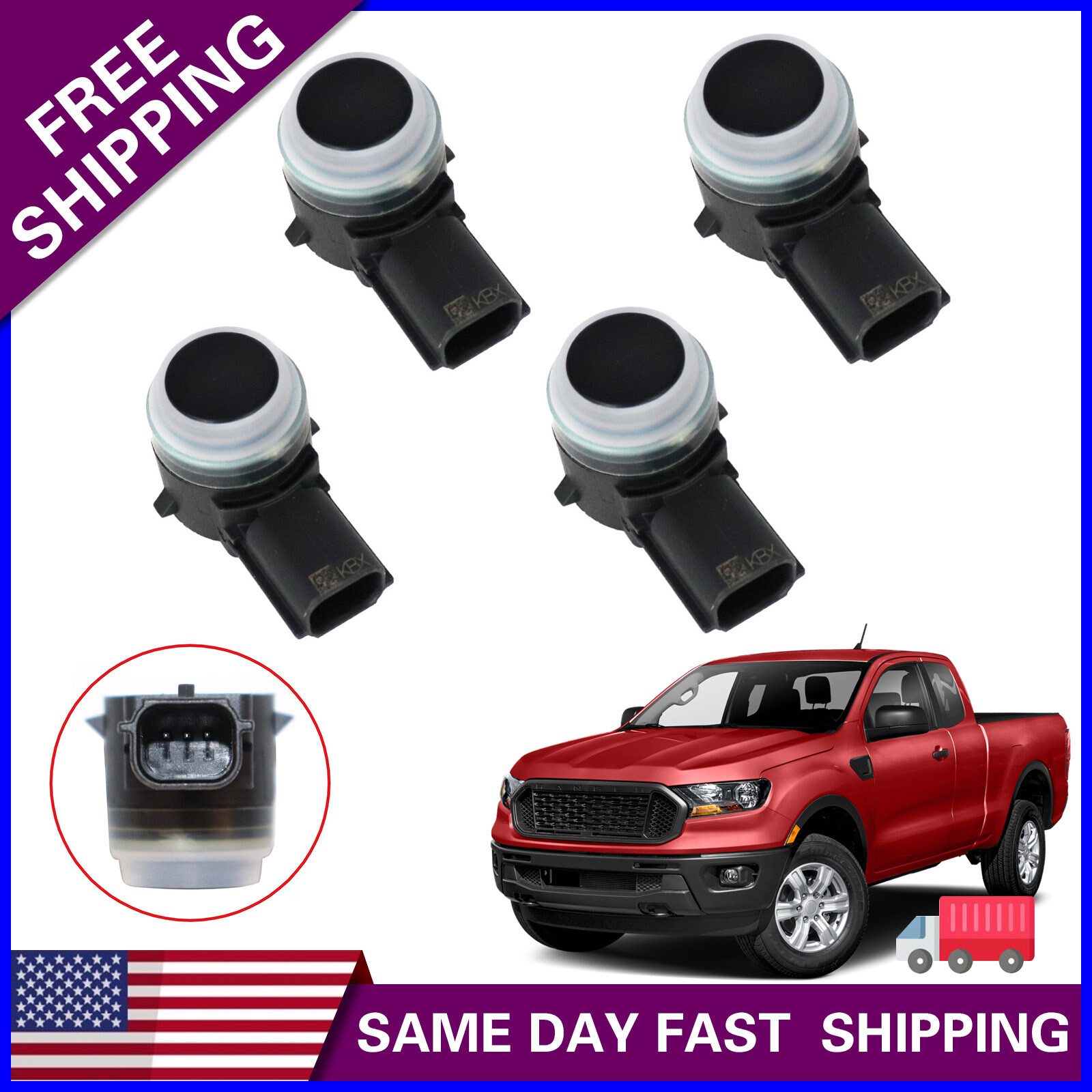 4x Parking Aid Sensor Fit for 2019-2023 Ford Ranger HU5Z-15K859-CAPTM Brand New