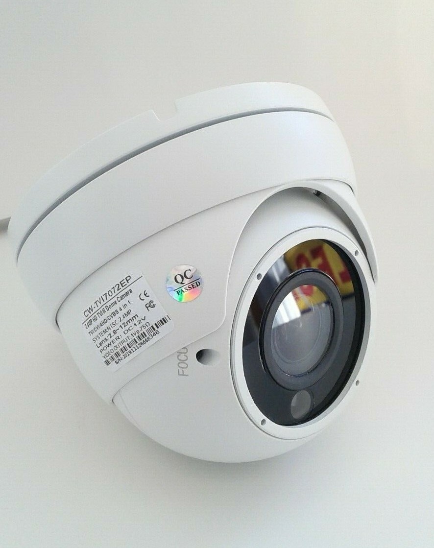 HD-TVI 2.4MP 1080P Dome Camera 1/2.8" SONY CMOS Varifocal 2.8-12mm IR LED HDTVI
