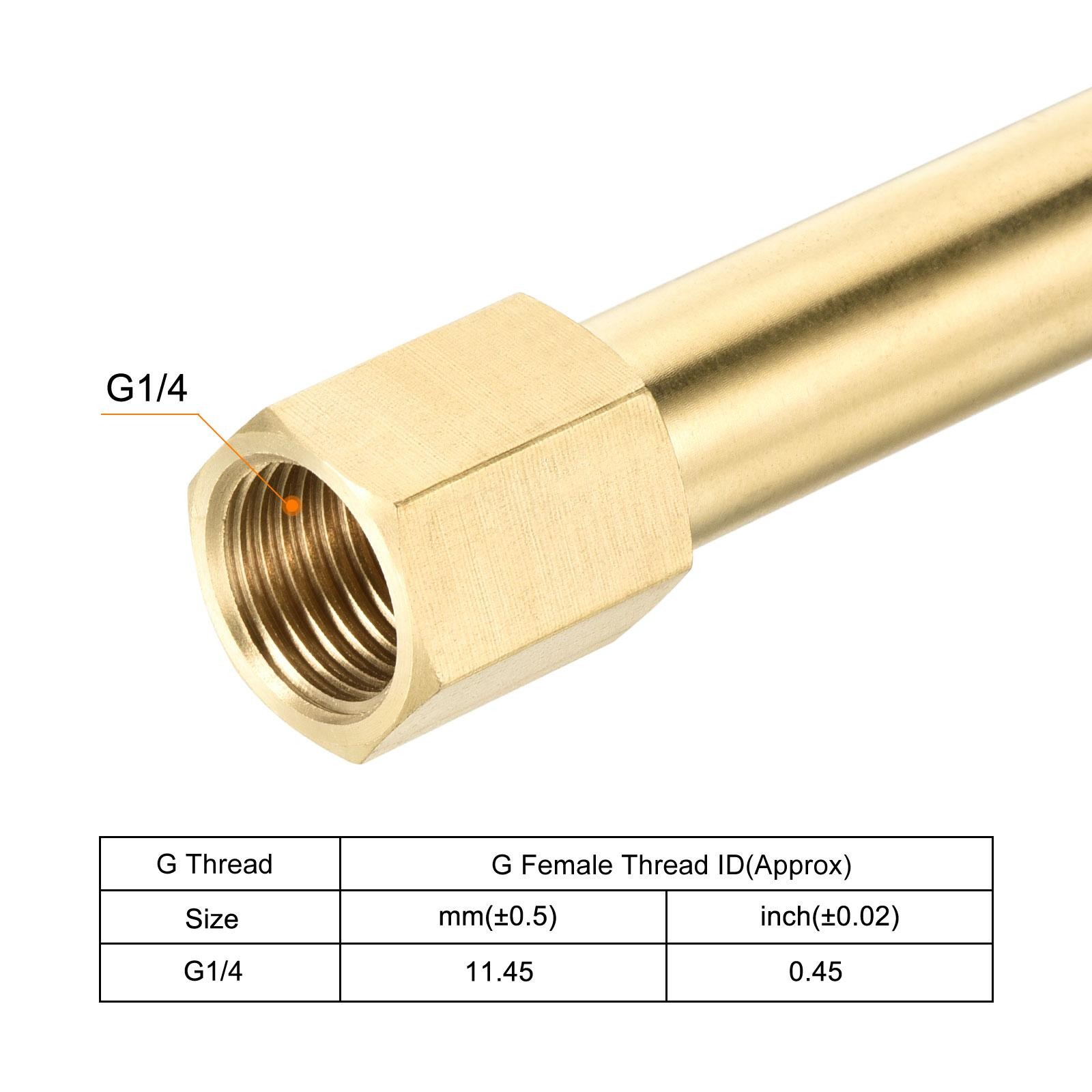 Brass Pipe Fitting G1/4 Adapter 200mm Extension Connector Hex Coupling