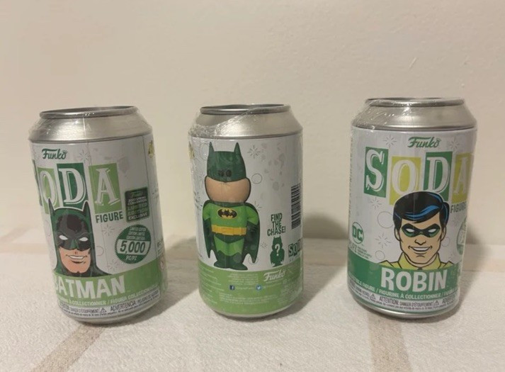 Funko Soda DC Batman Exclusive & Robin Set (3 Cans) 2020 Factory Sealed