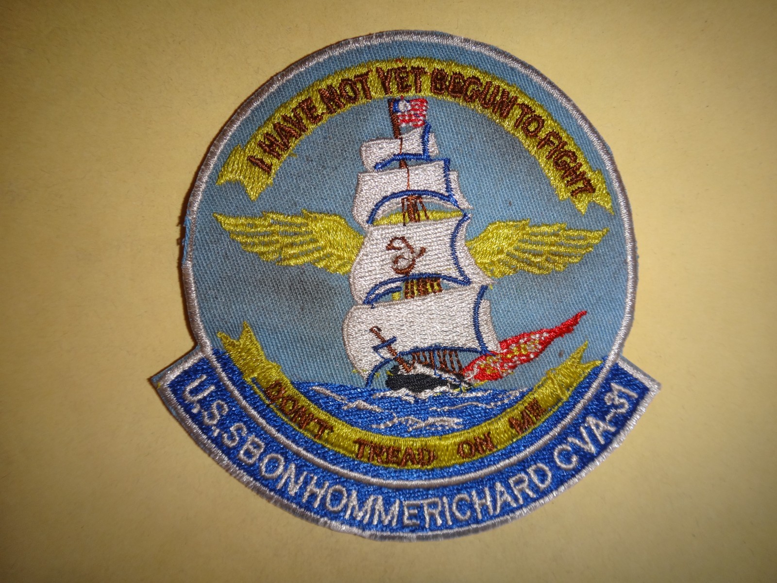 US Navy USS BON HOMME RICHARD CVA-31 "Don't Tread On Me" Vietnam War Patch