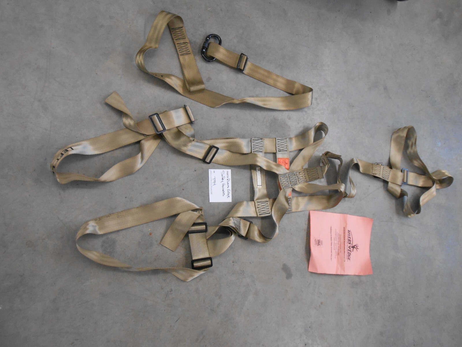 Rivers Edge Products Tree Stand Personal Safety Harness Brown Straps Buckles T94