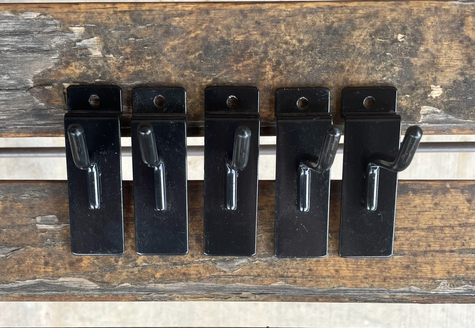 2” Long Black Gridwall Metal Grid Panel Hooks Set Of 5 Five