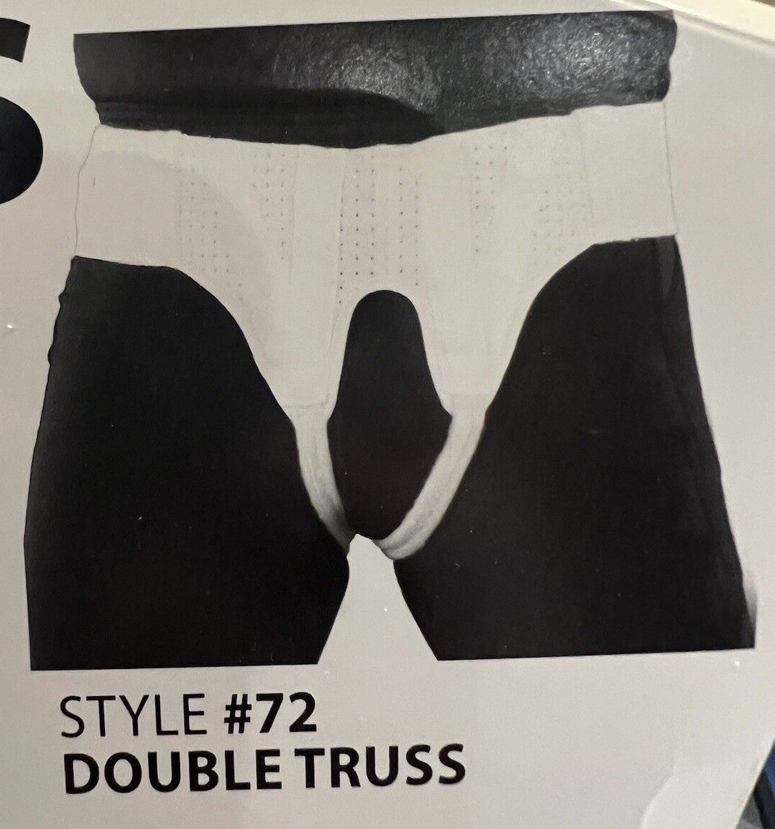 AT Surgical Hernia Support Truss, Slim Adjustable Straps- Left, Right, or Double