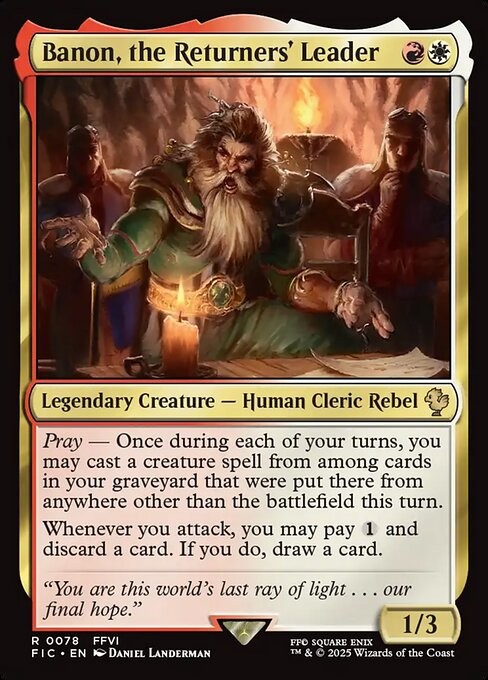 Banon, the Returners' Leader 78 R Normal FIC MTG NM