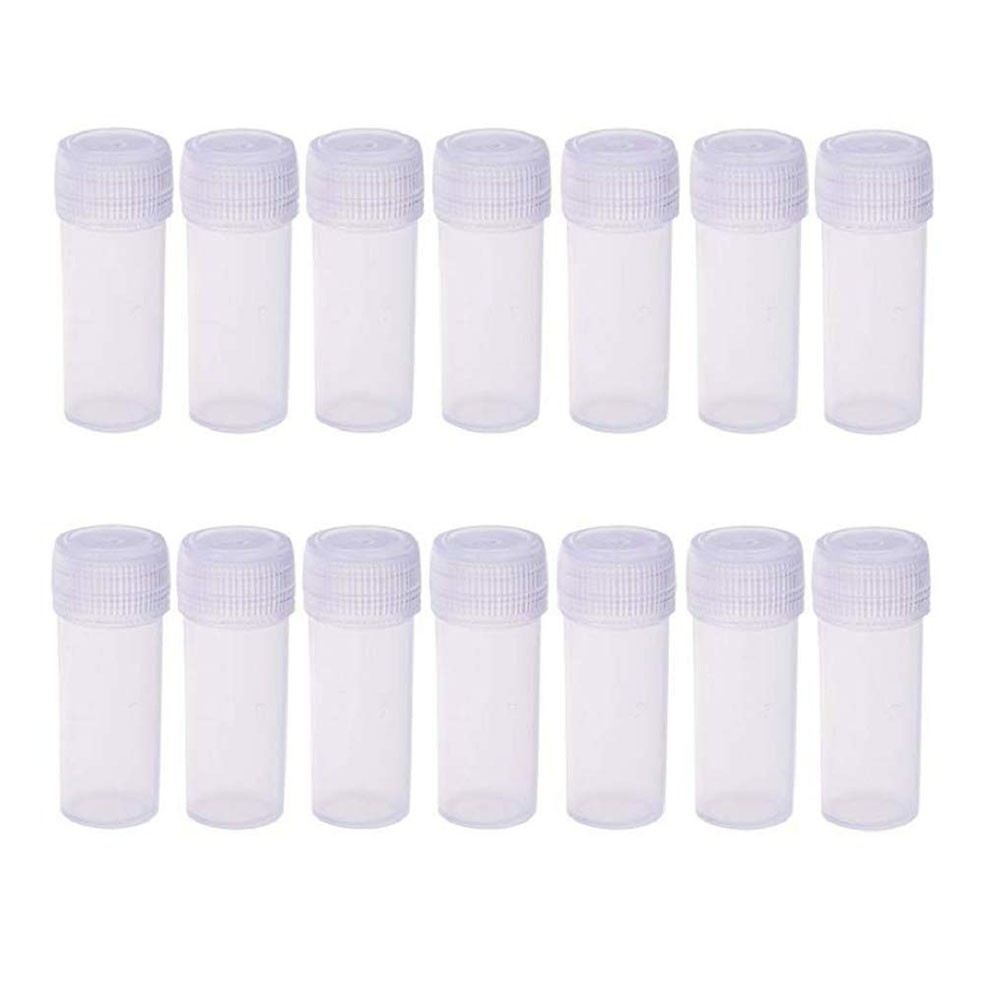 5ml Transparent Plastic Sample Bottle Test Tube Bottles Vials Storage Containers