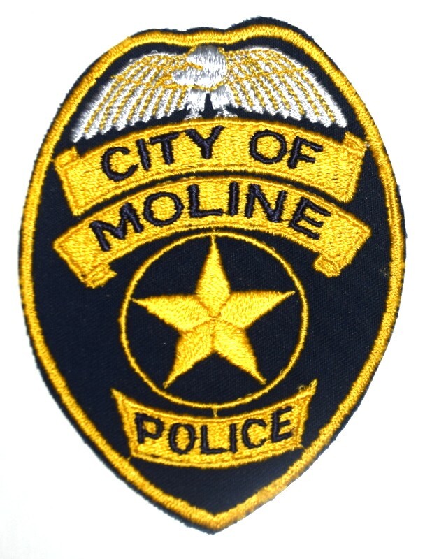 MOLINE ILLINOIS IL Sheriff Police Patch GOLD STAR VINTAGE OLD MESH