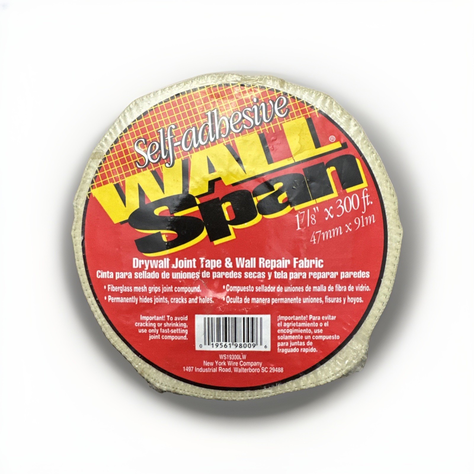 Fiberglass Drywall Joint Tape / Fabric White Self Adhesive 1 & 7/8 X 300 ft