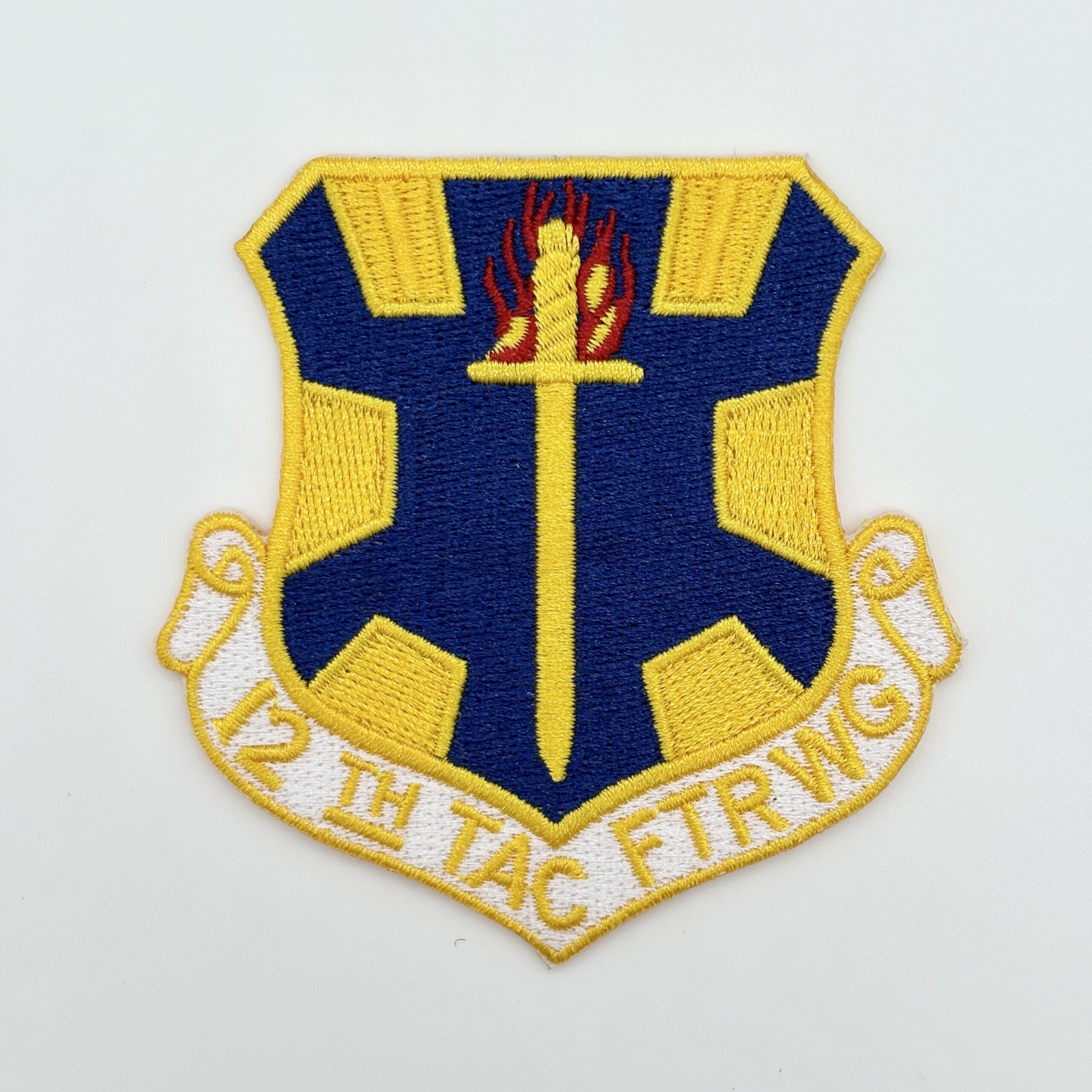 12th Tactical Fighter Wing (12 TFW), 3in, Iron-on/Sew On, Patch