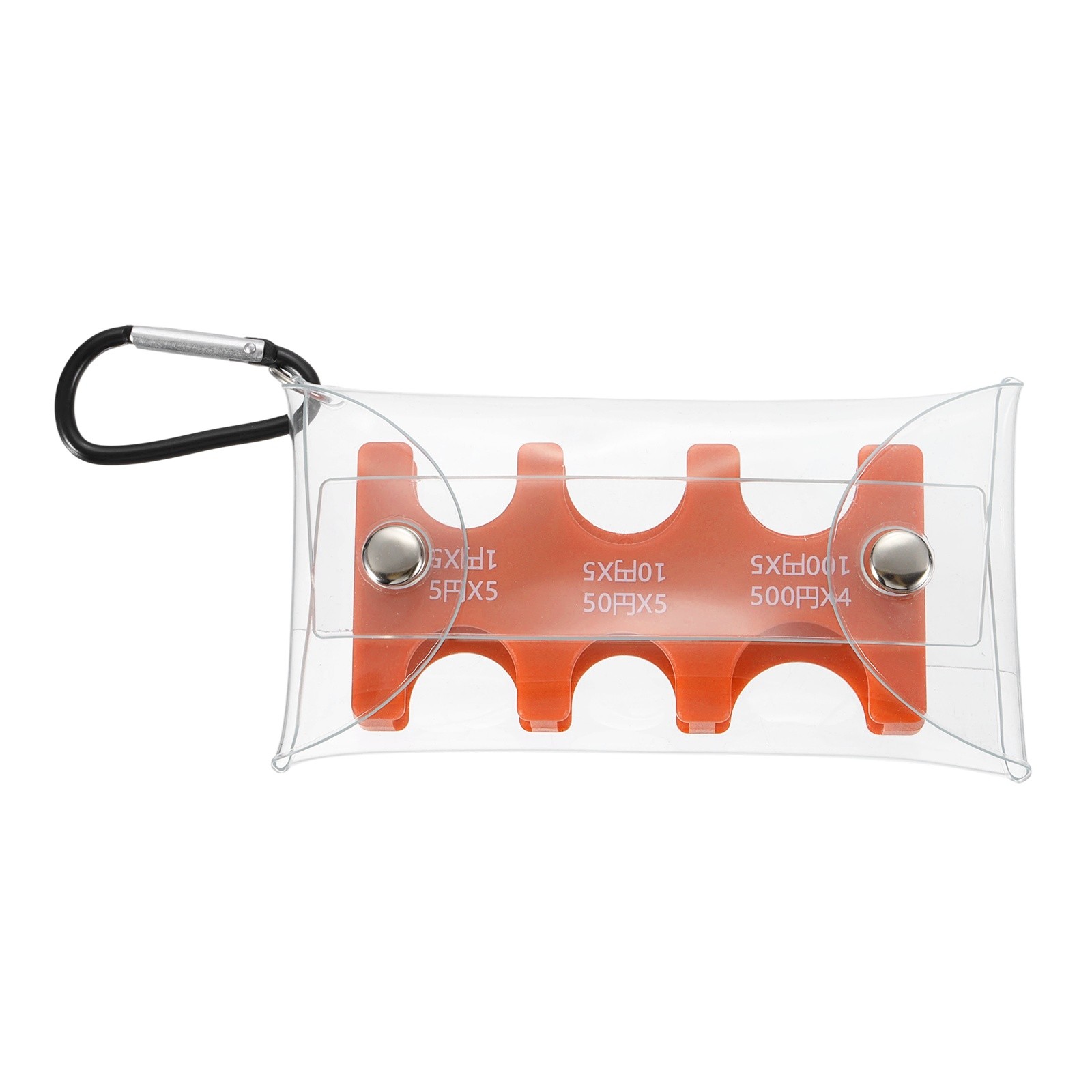 JPY Coin Holder with Coin Sorter 6 Slots and Bags Orange