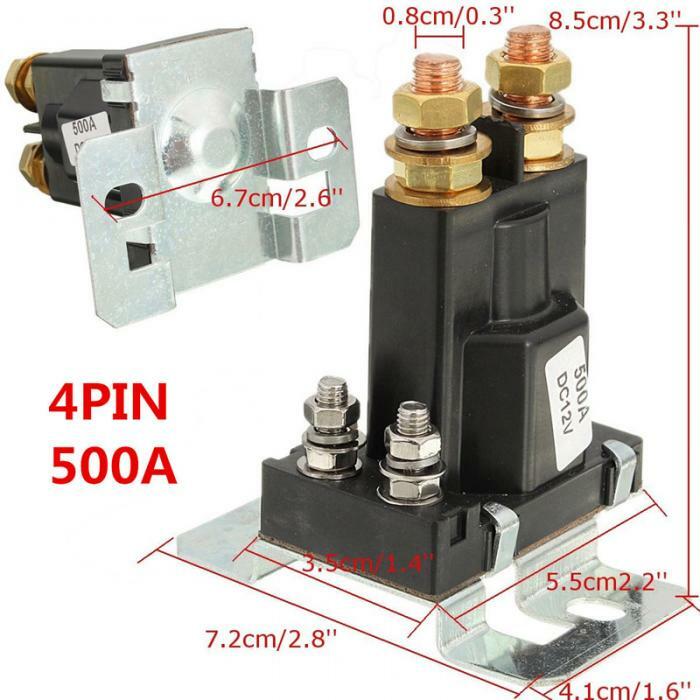 500 Amp Power Relay Battery Isolator High Current Universal 12V Applications