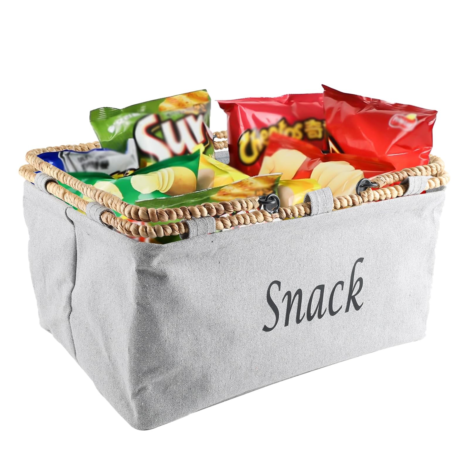 Snack Organizer for Countertop Non Woven Fabric Single Layer Snack Containers...