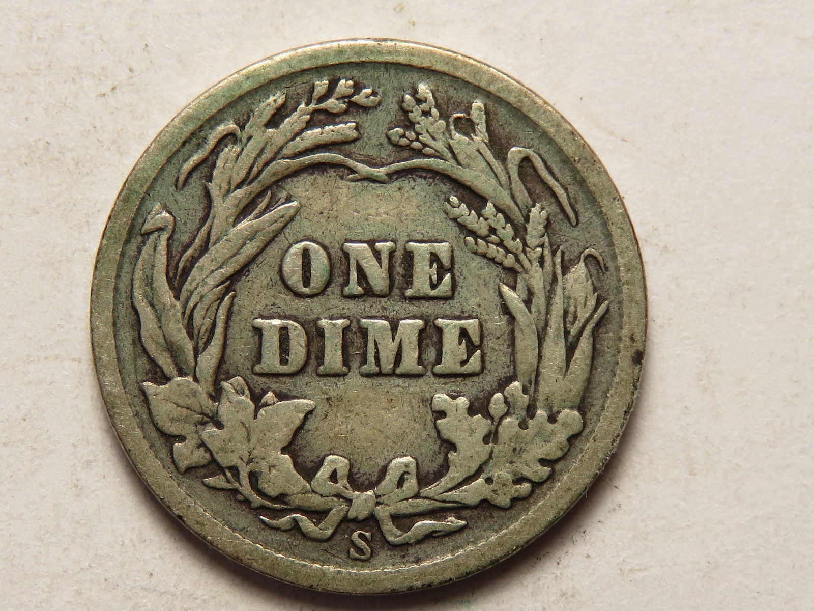 1909-S Barber Dime Grading Fine