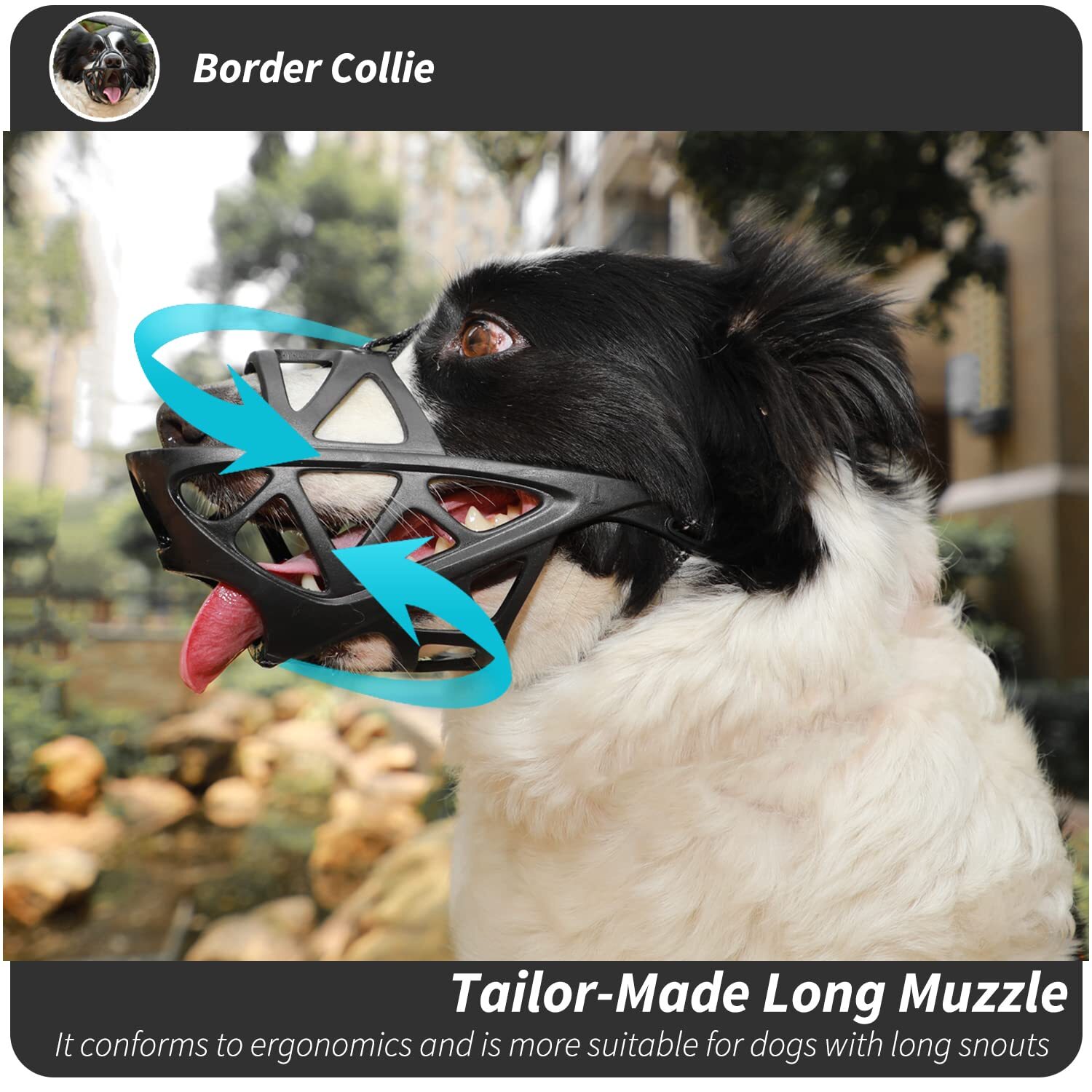 Basket Muzzle for Medium to Large Dogs Soft & Allows Eating & Drinking