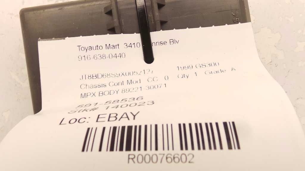99-00 LEXUS GS400 MULTIPLEX NETWORK BODY CONTROL MODULE ECM ASSEMBLY