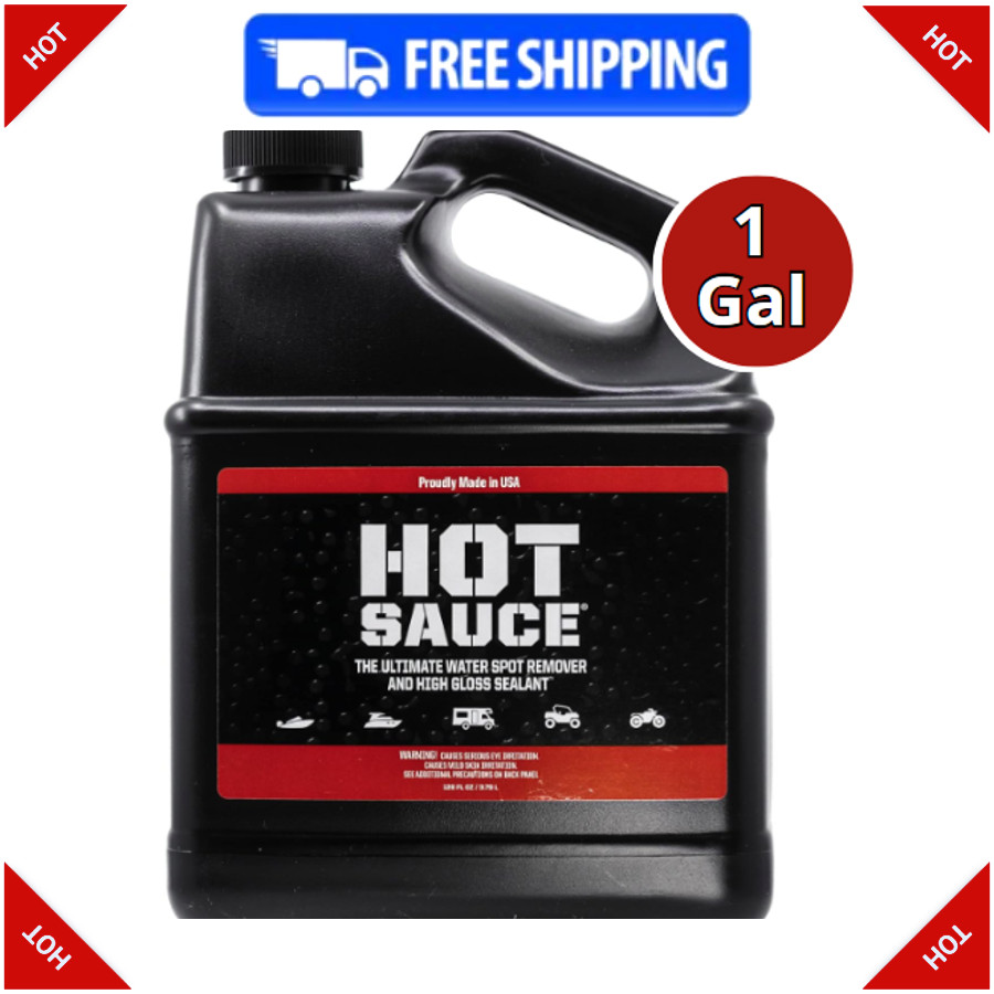 HS-0128 Hot Sauce Hard Water Spot Remover, Gallon Refill, for Boats, RVs, Pow...