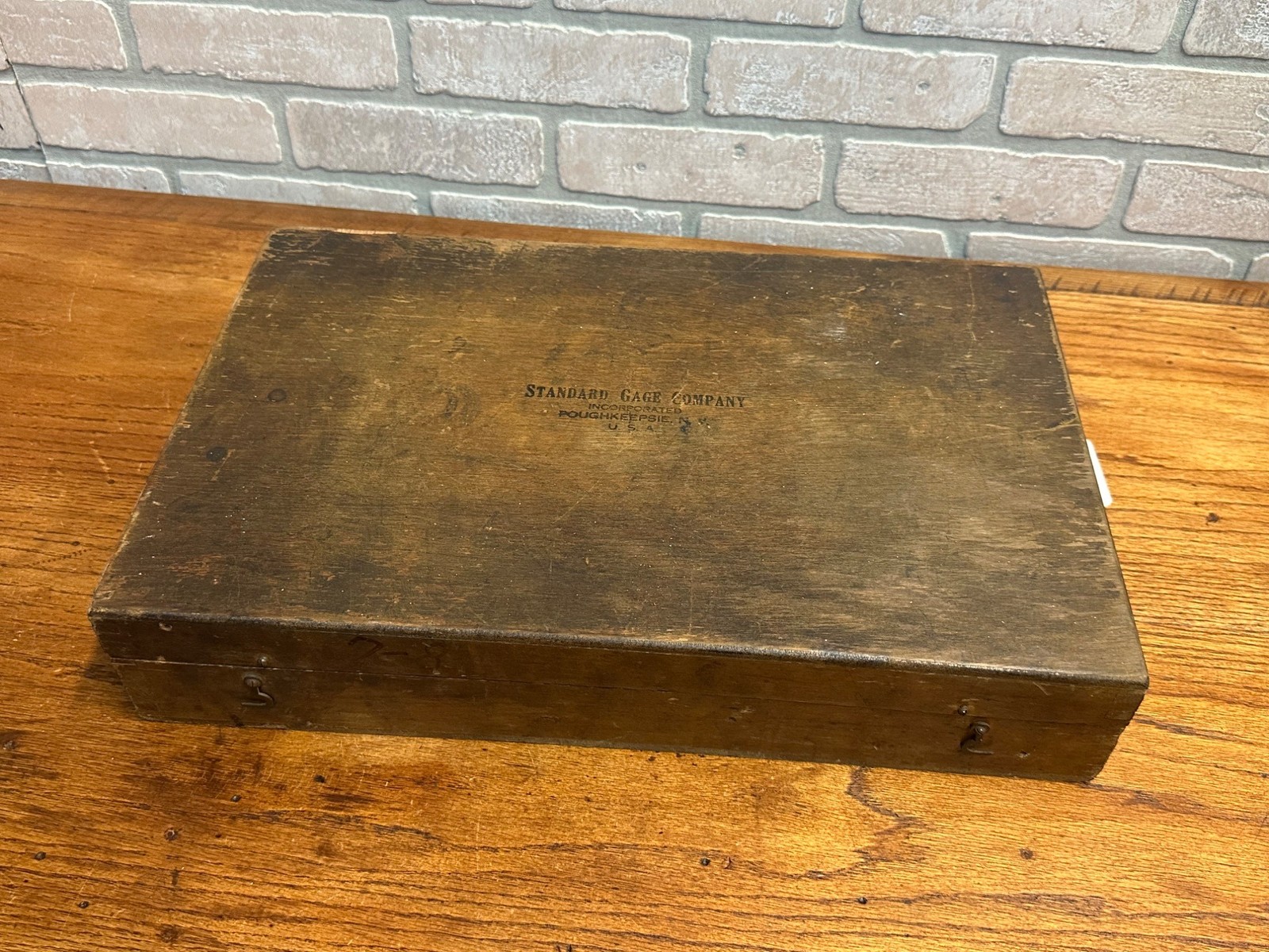 Vintage Standard Gage Company Micrometer Poughkeepsie NY Dovetail BOX ONLY