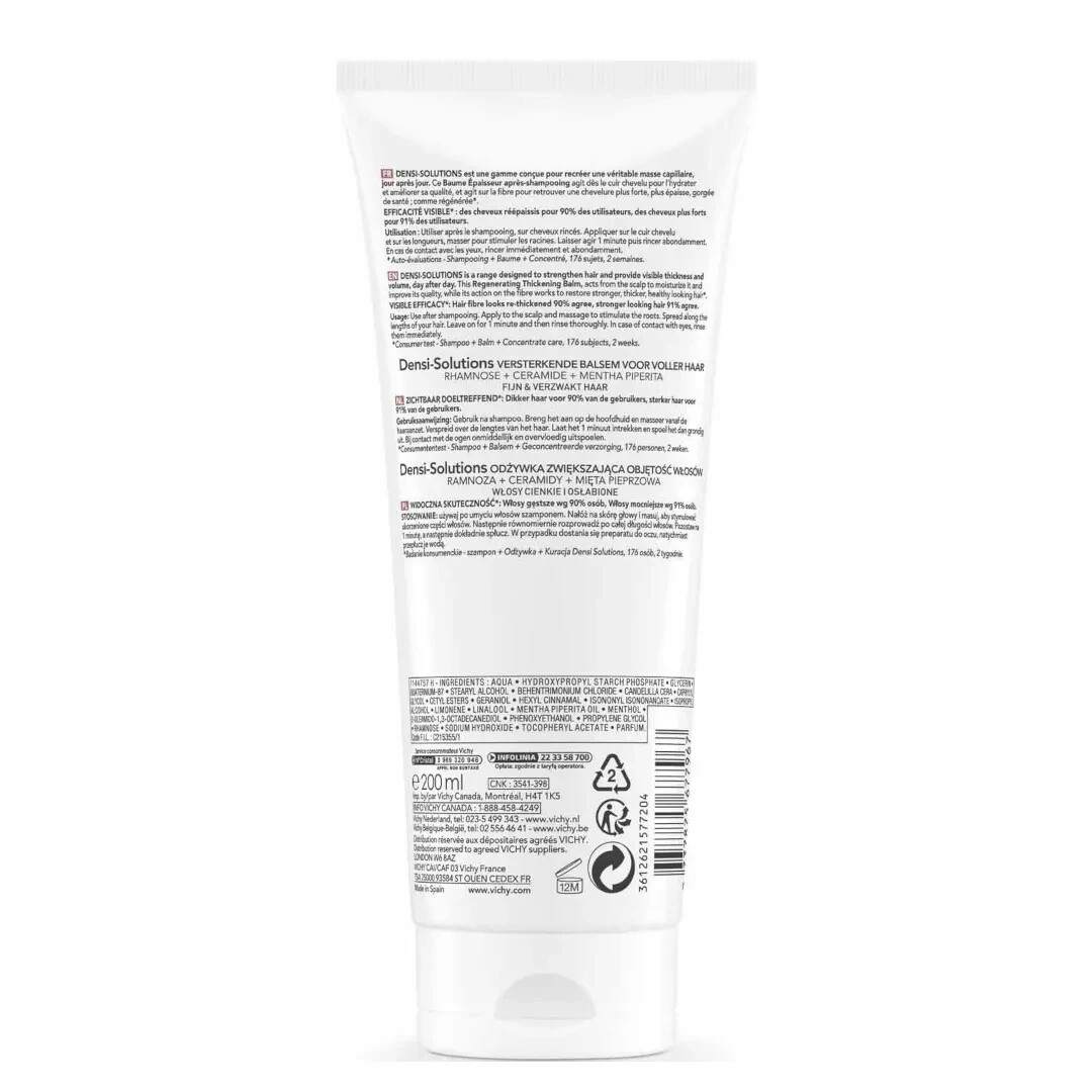 Vichy Dercos Densi-Solutions Restoring Thickening Balm 200ml Sealed