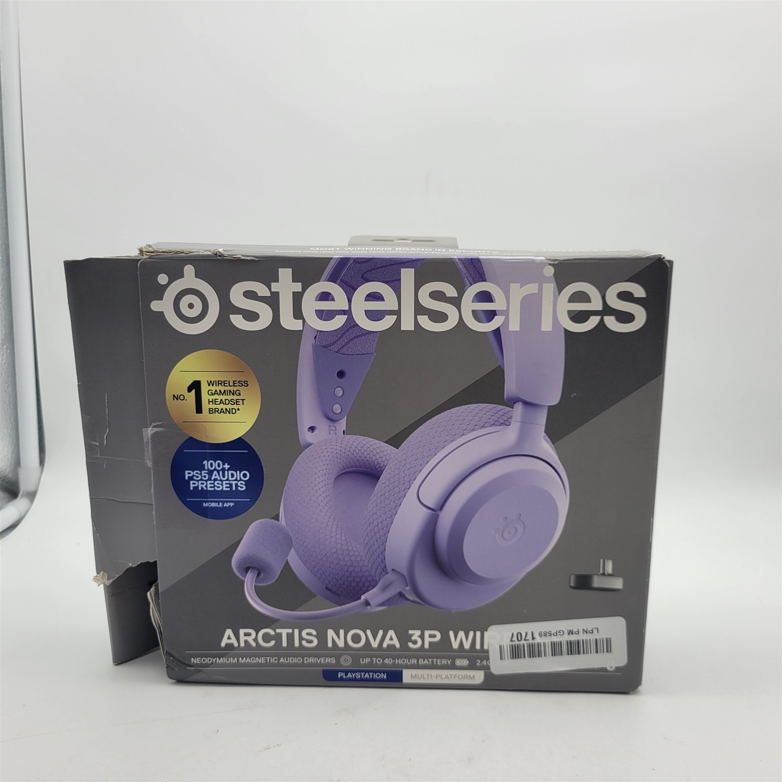 SteelSeries Arctis Nova 3P Wireless Multi-Platform Gaming Headset — Lavender