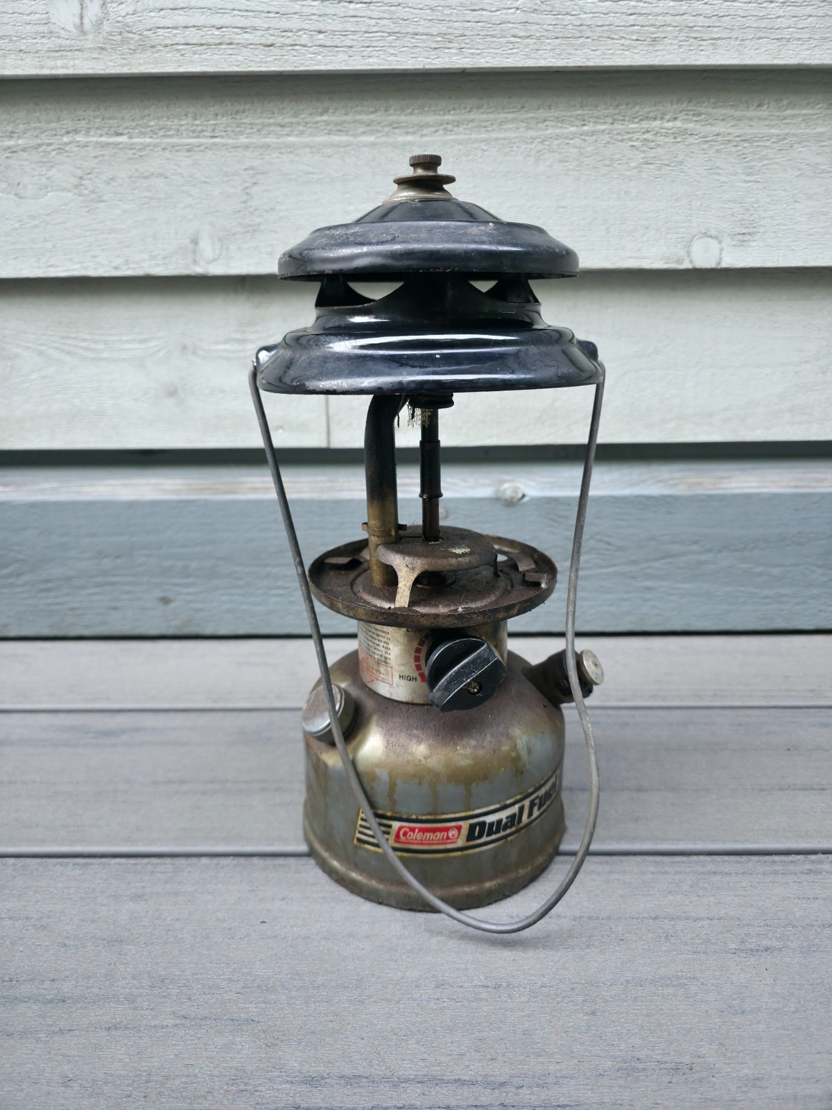 VINTAGE Coleman Lantern Model DUAL FUEL Dated 3-93