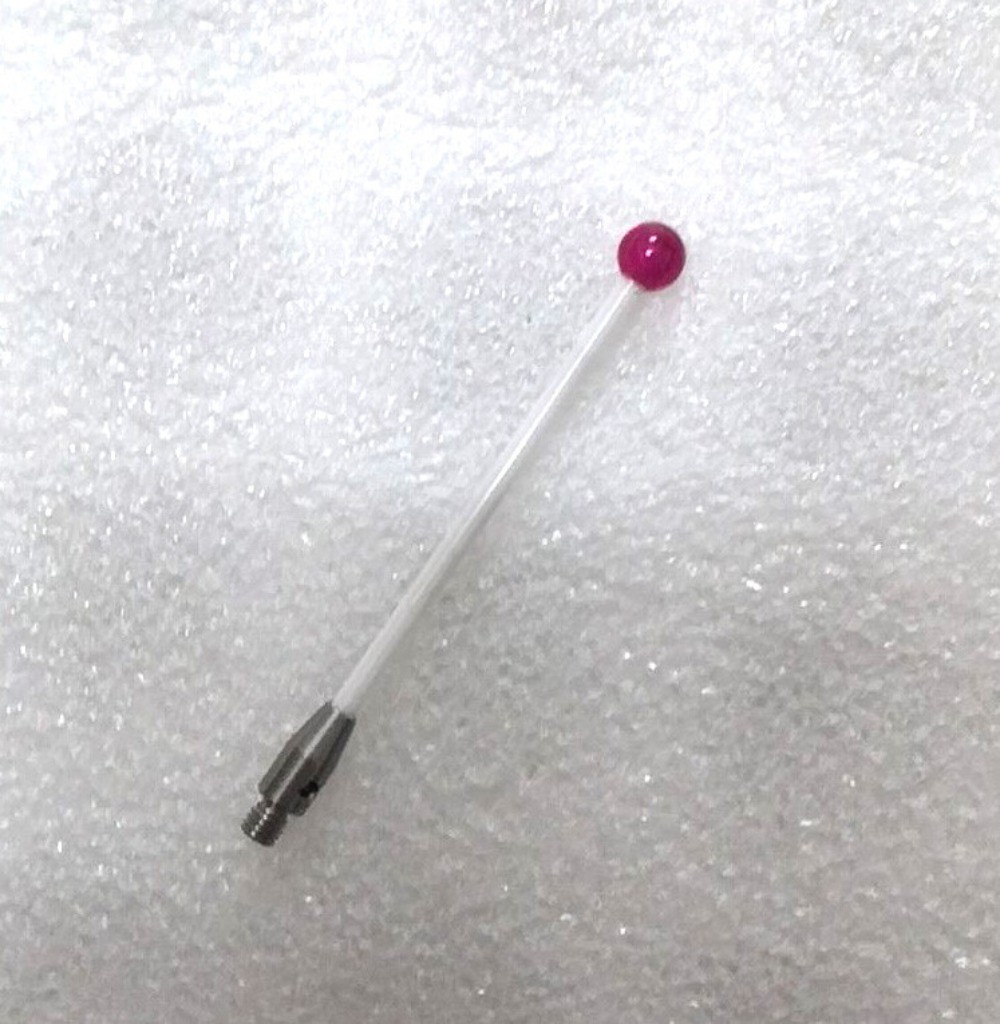 Cmm Touch Probe Stylus Ceramic Stem M3 Thread 4mm Ruby Tip 40mm Long A-5004-0154