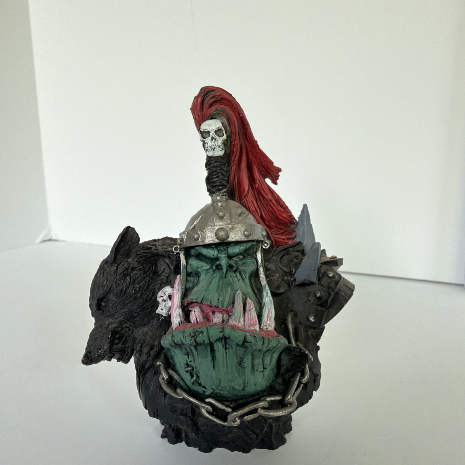 WARHAMMER  FORGE WORLD OOP BUST "ORCS WAR BOSS" PAINTED SEE PHOTOS