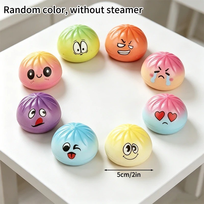 Rainbow Dumpling Squishy Fidget Toy Slow Rebound Squeeze Ball Gift