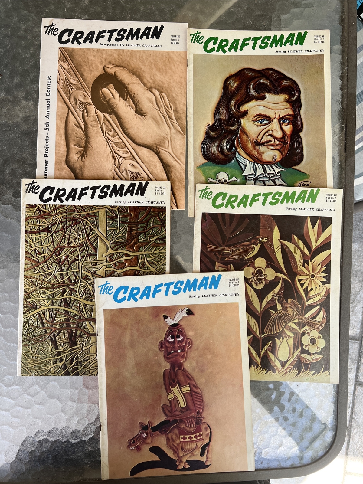 Vintage THE CRAFTSMAN Leather Magazine Lot of 5 (JUL/AUG 1965 - JAN/FEB 1969)